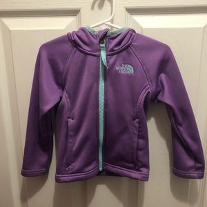 Toddler north face zip jacket with hood